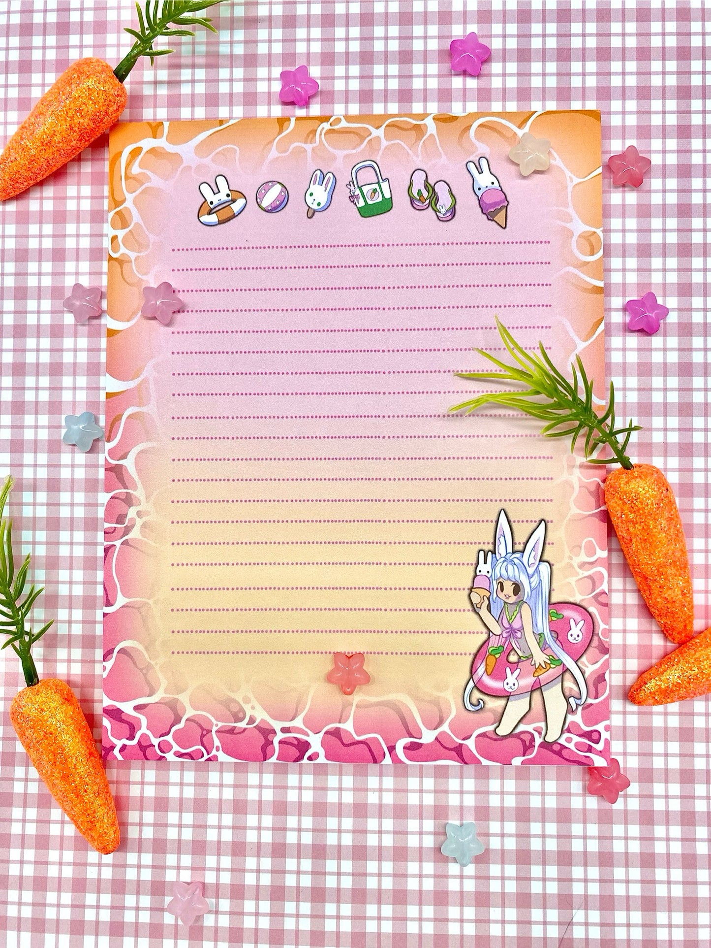Bunni at the pool large Notepad