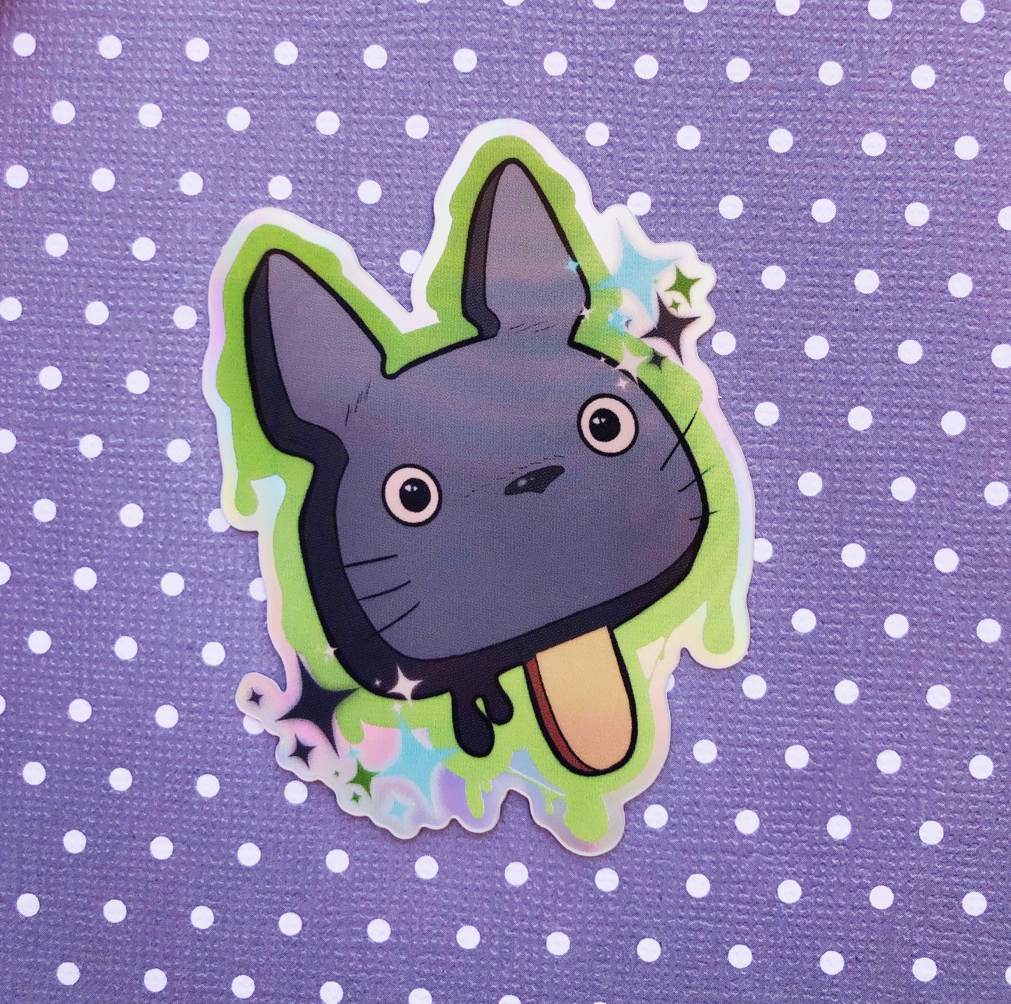 My neighbor Totoro ice cream pop holographic vinyl sticker