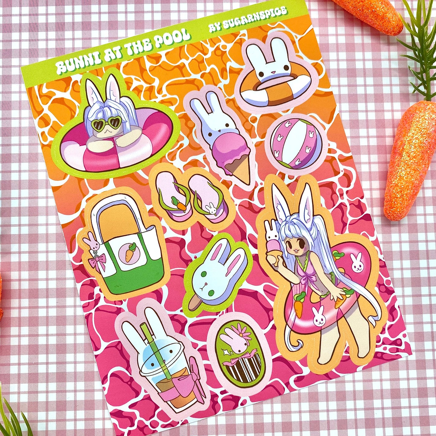 Bunni at the pool Bundle Stationery Giftset