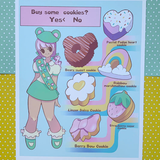 Pastel Girl Scout art print