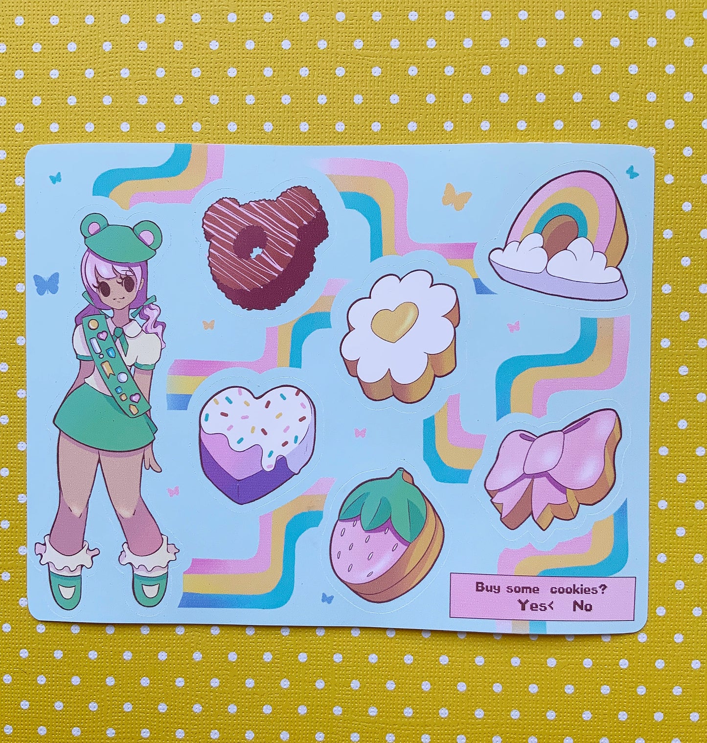 Pastel Girl Scout Sticker Sheet