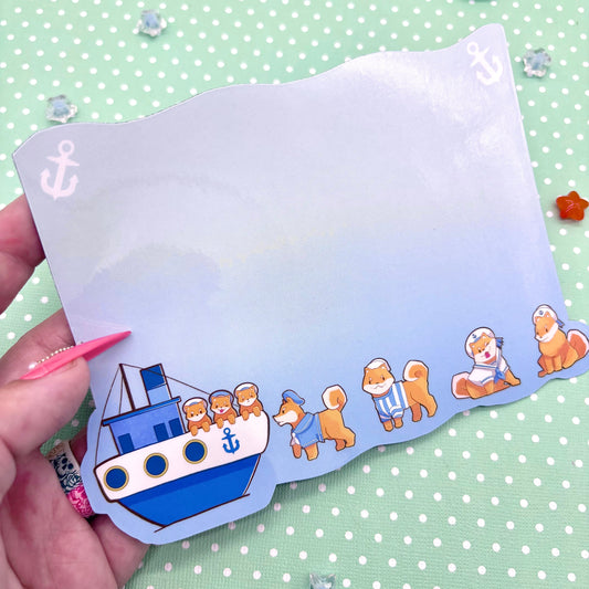 Shiba Inu Sailors Magnet with writable surface (marker included)
