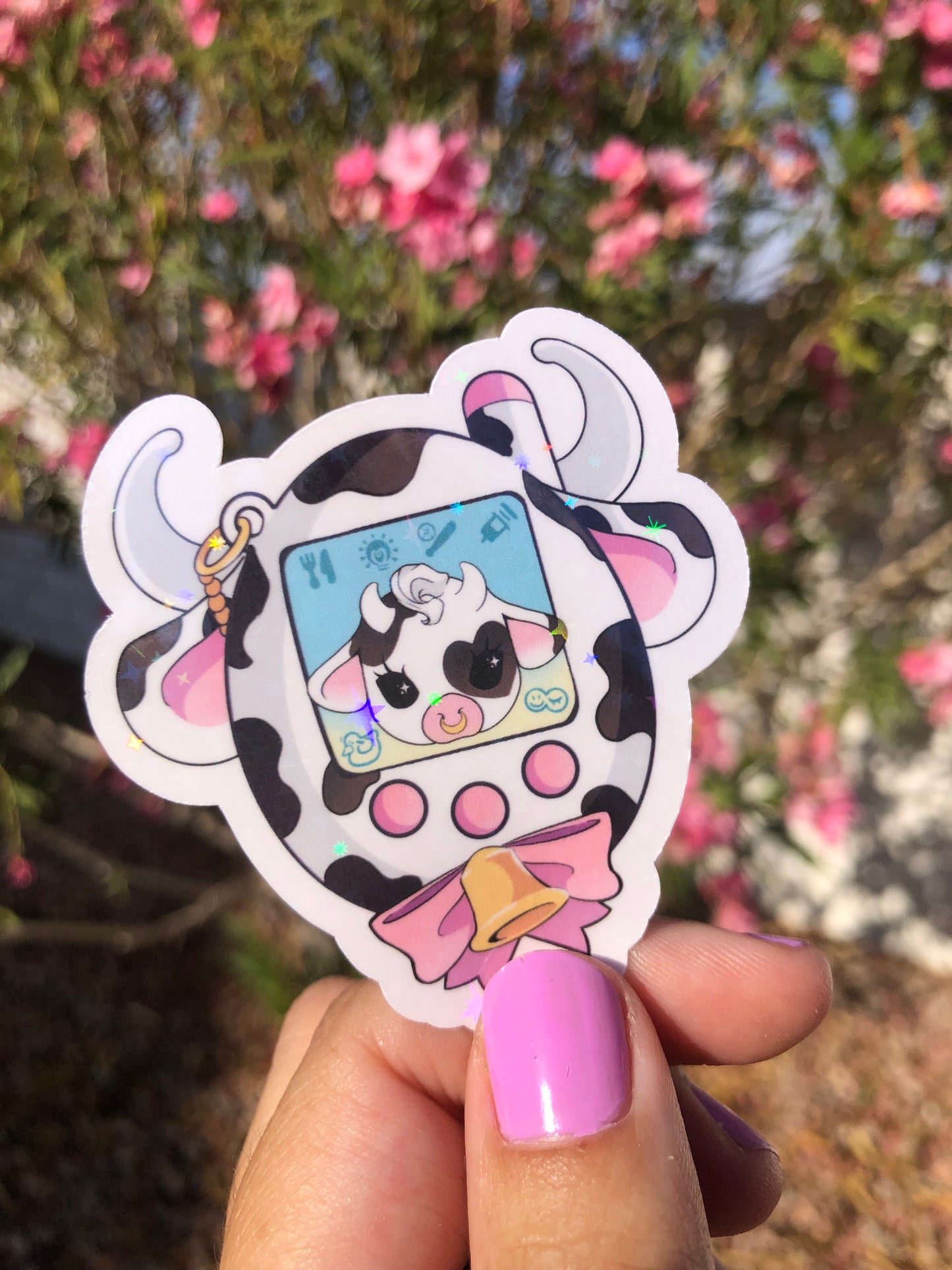 Moolisa Tamagotchi Cow vinyl stickers (set of 7)