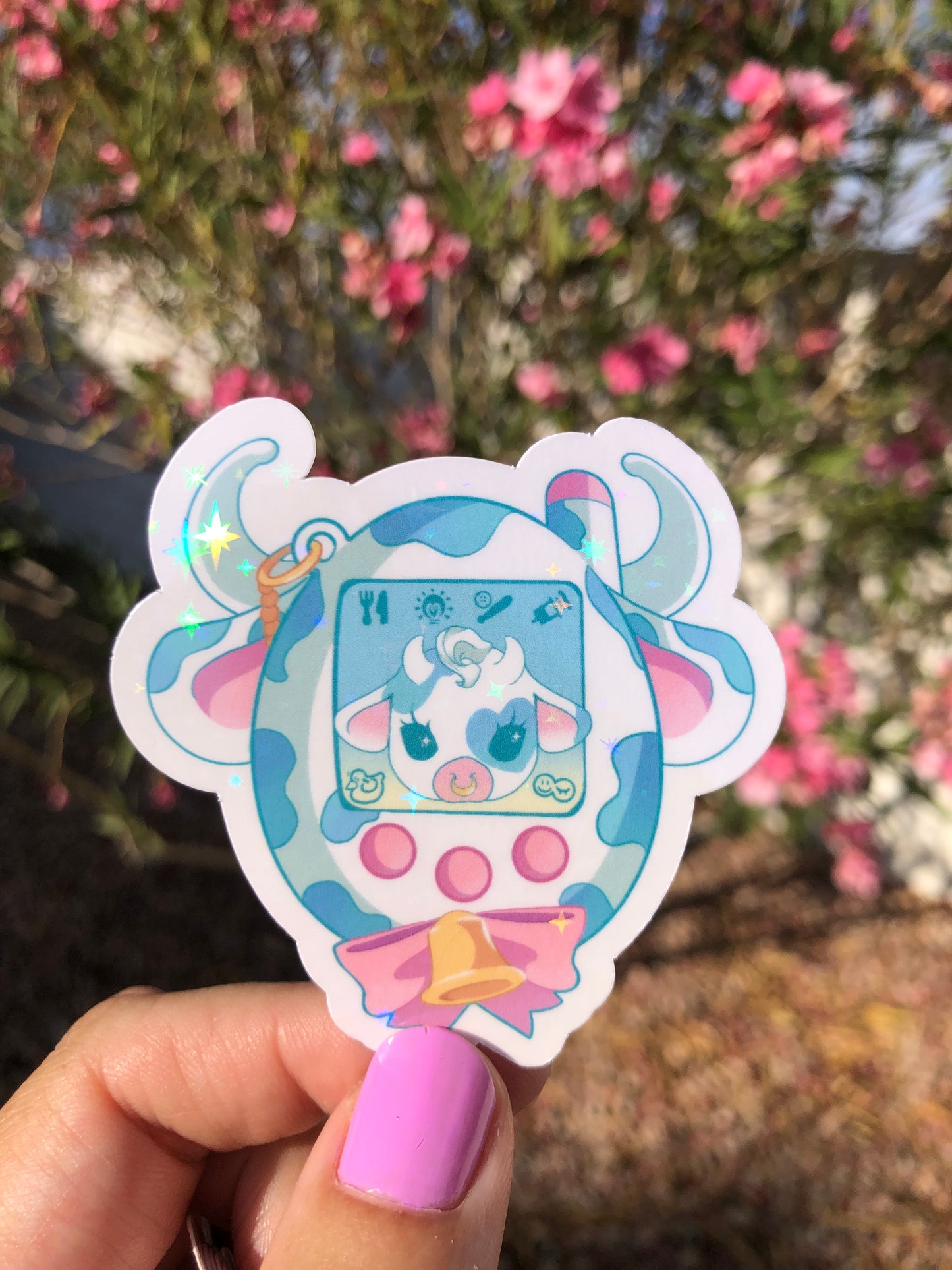 Moolisa Tamagotchi Cow vinyl stickers (set of 7)
