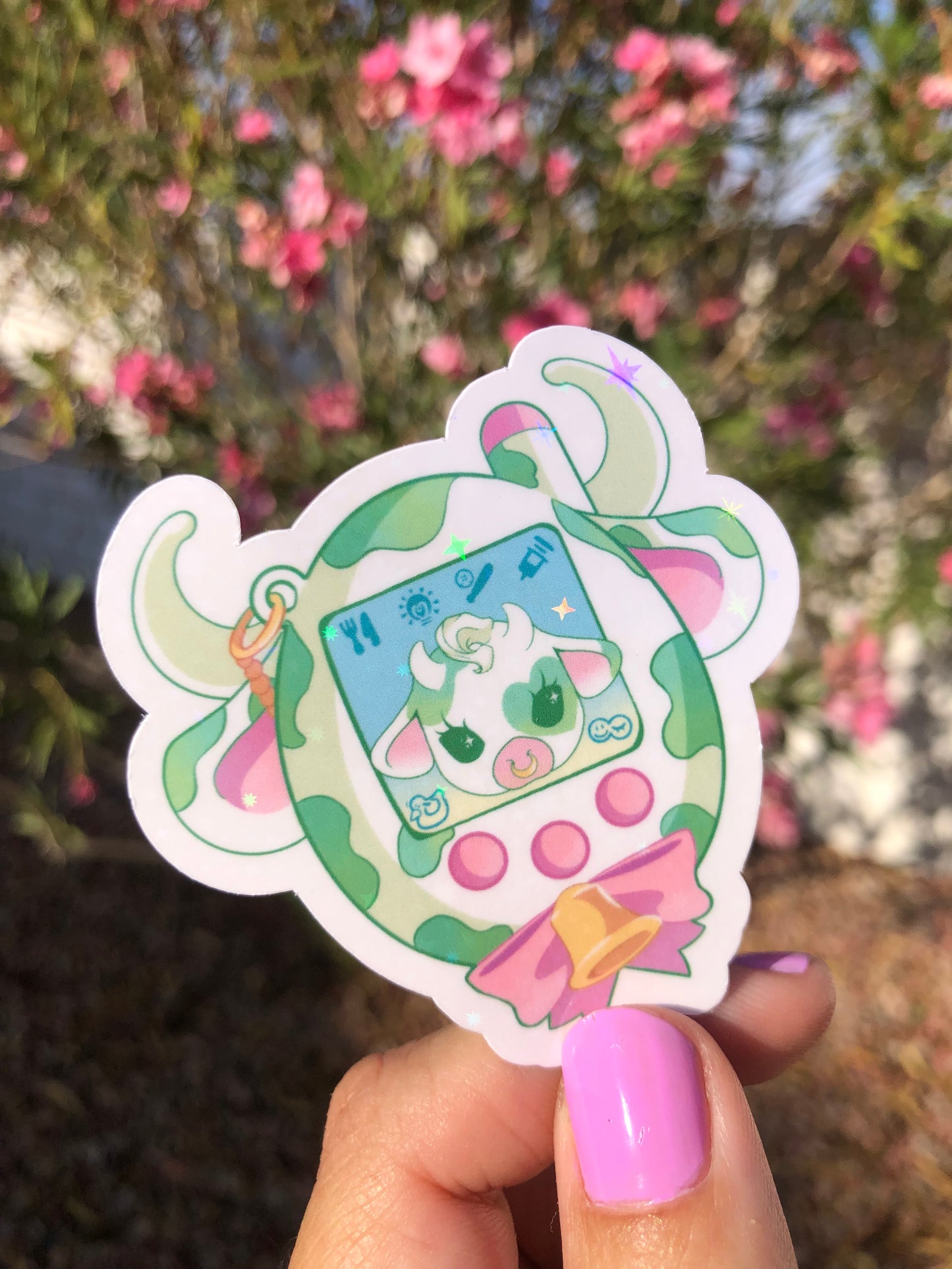 Moolisa Tamagotchi Cow vinyl stickers (set of 7)
