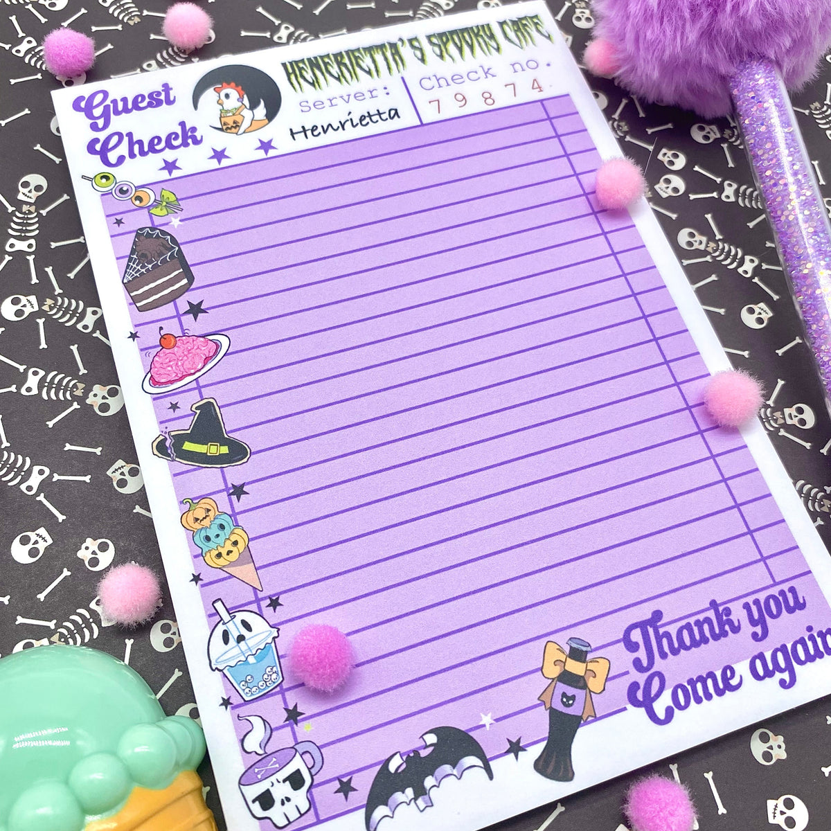 Henrietta's Spooky Cafe Large Notepad