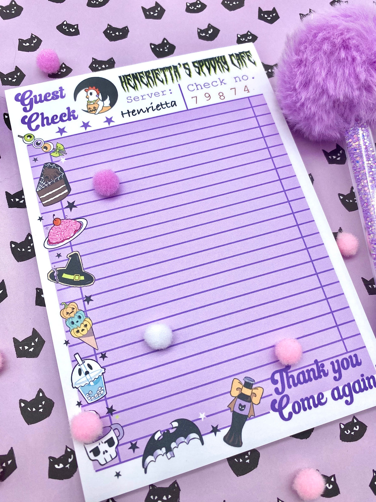 Henrietta's Spooky Cafe Large Notepad