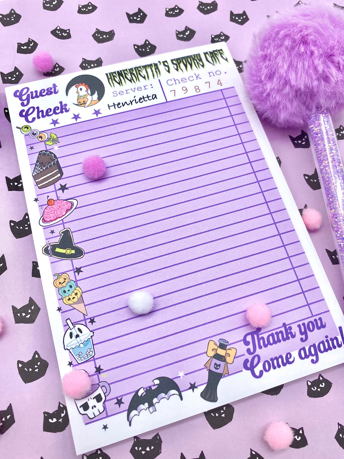 Henrietta's Spooky Cafe Large Notepad