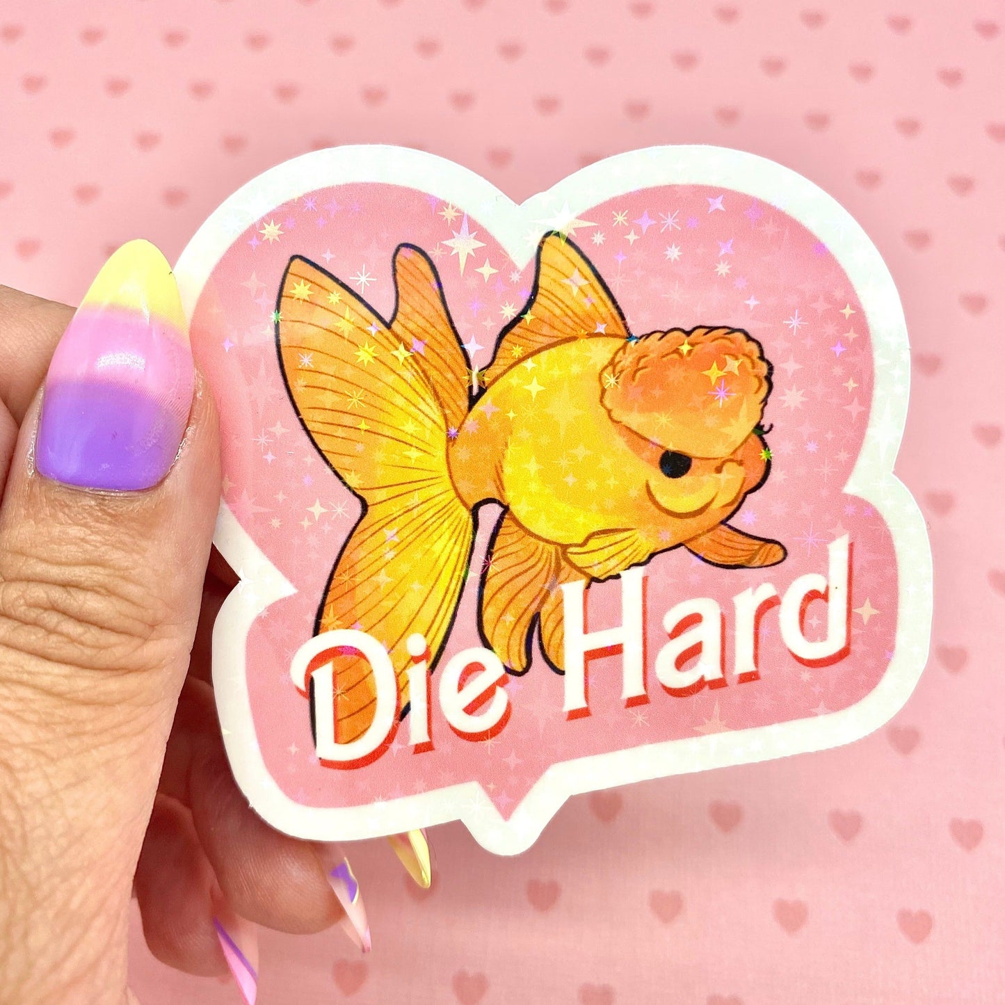 Oranda Goldfish Holographic vinyl sticker