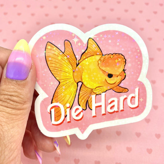 Oranda Goldfish Holographic vinyl sticker