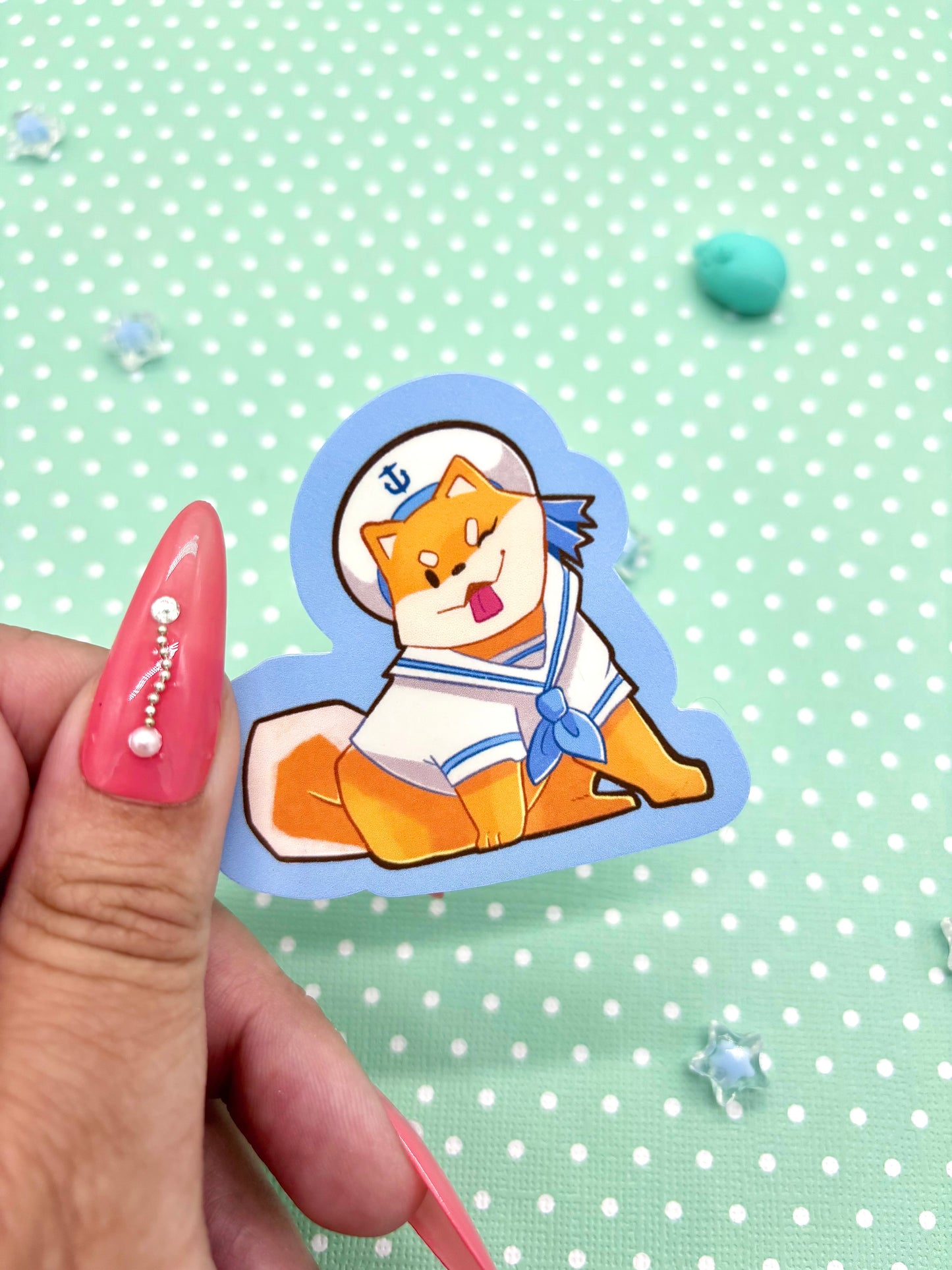 Shiba Inu Sailors vinyl sticker set