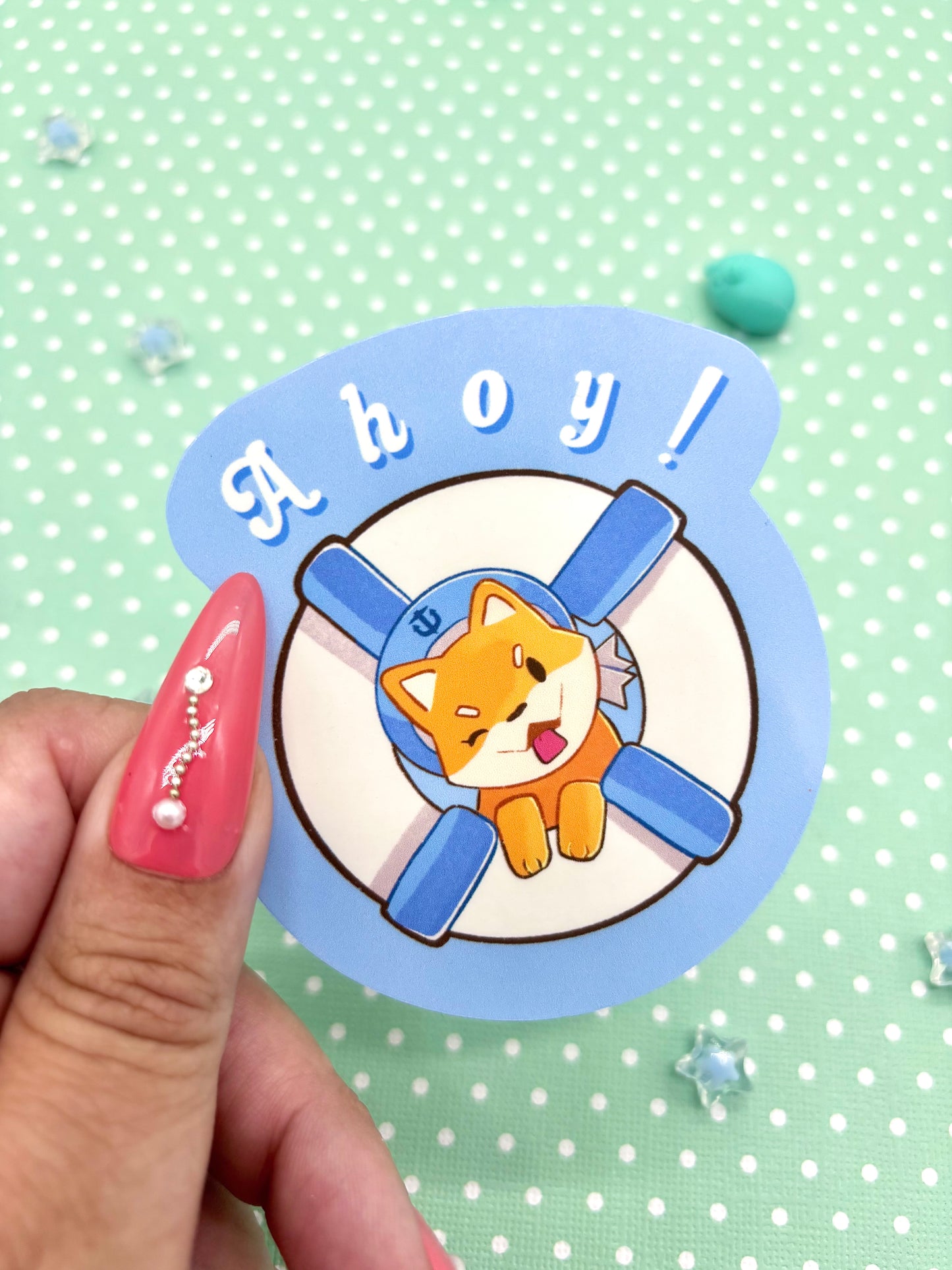 Shiba Inu Sailors vinyl sticker set