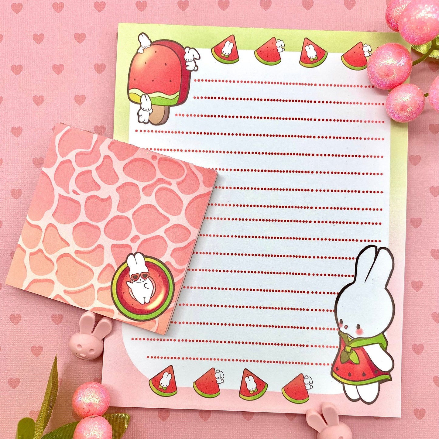 Watermelon Bunnies Bundle Stationery Giftset