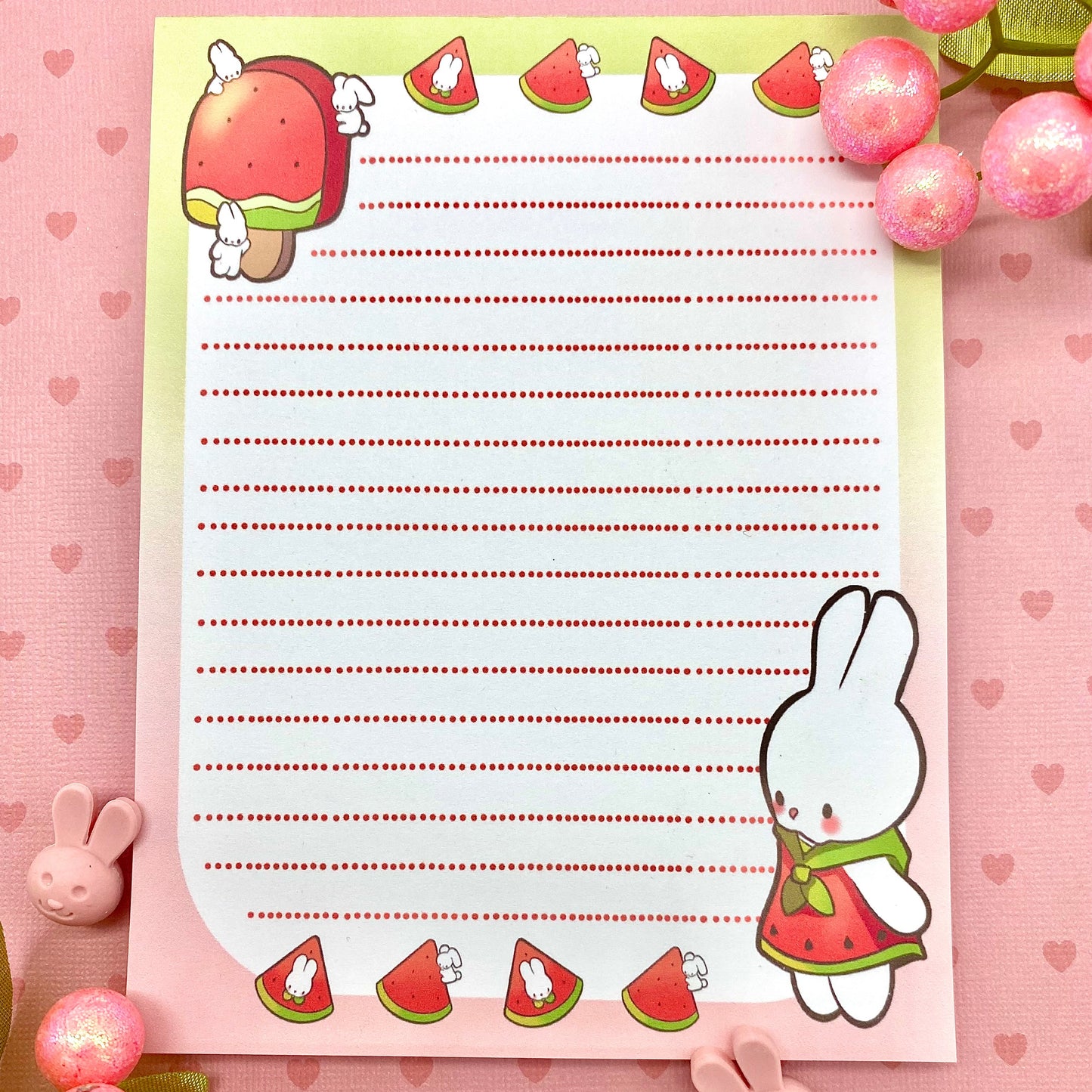 Watermelon Bunnies Bundle Stationery Giftset