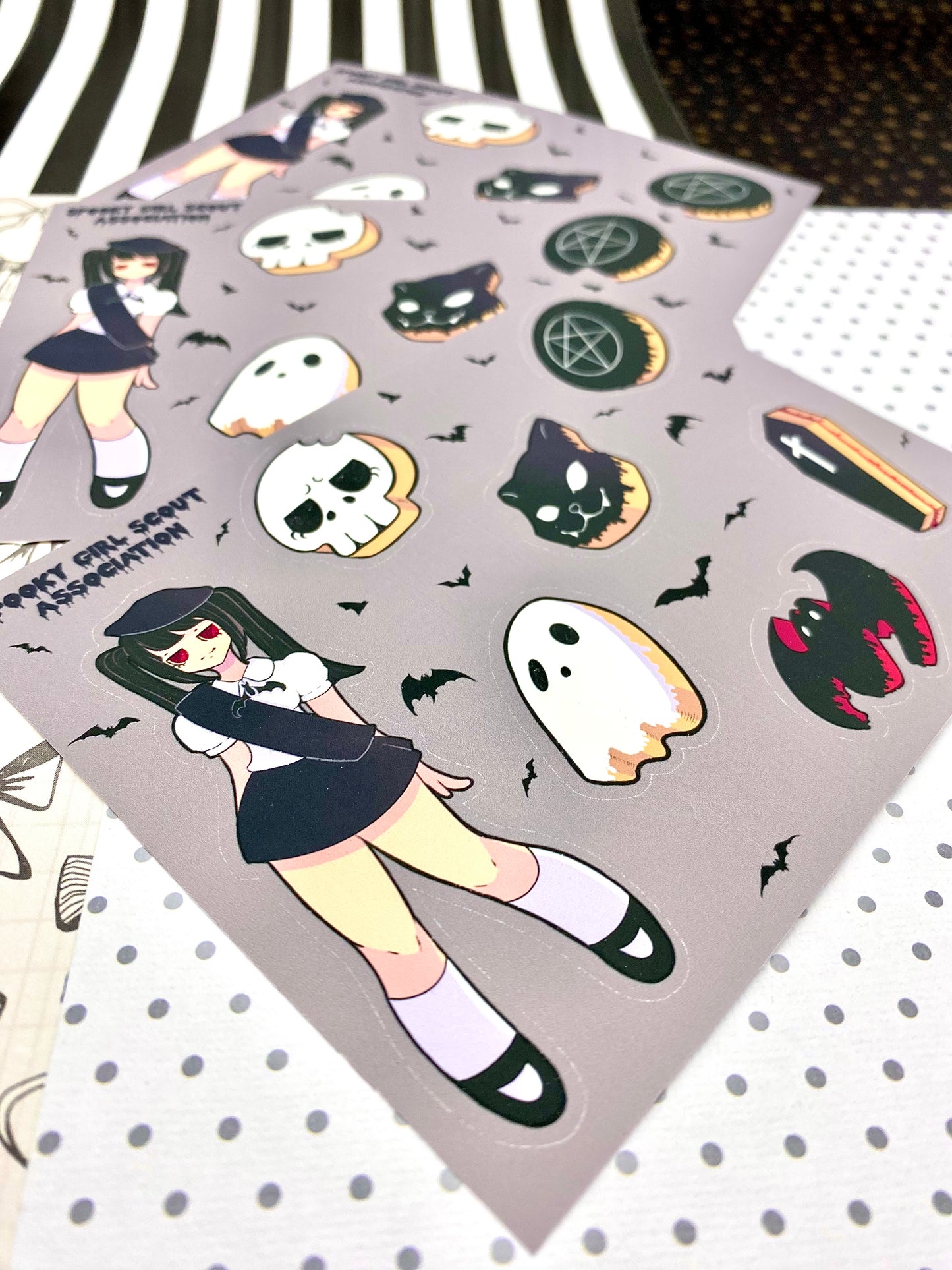 Spooky Girl Scout Sticker Sheet