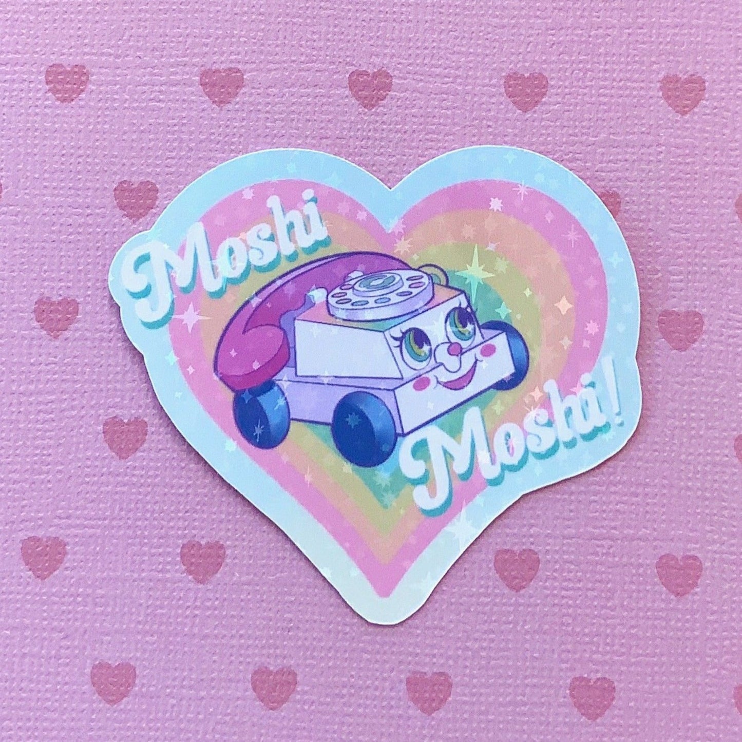 Moshi Moshi Holographic vinyl sticker