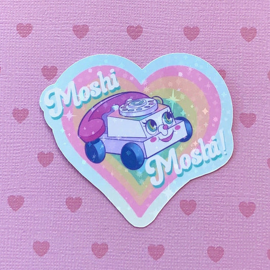 Moshi Moshi Holographic vinyl sticker