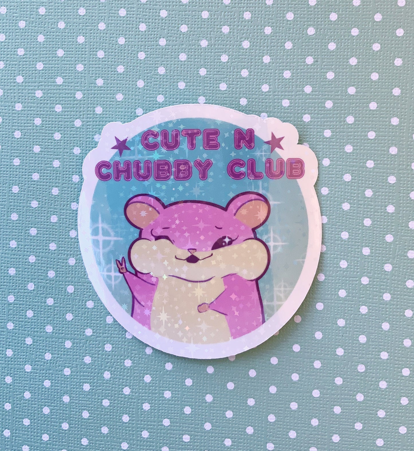 Cute and Chubby Club Hamster kawaii vinyl stickers