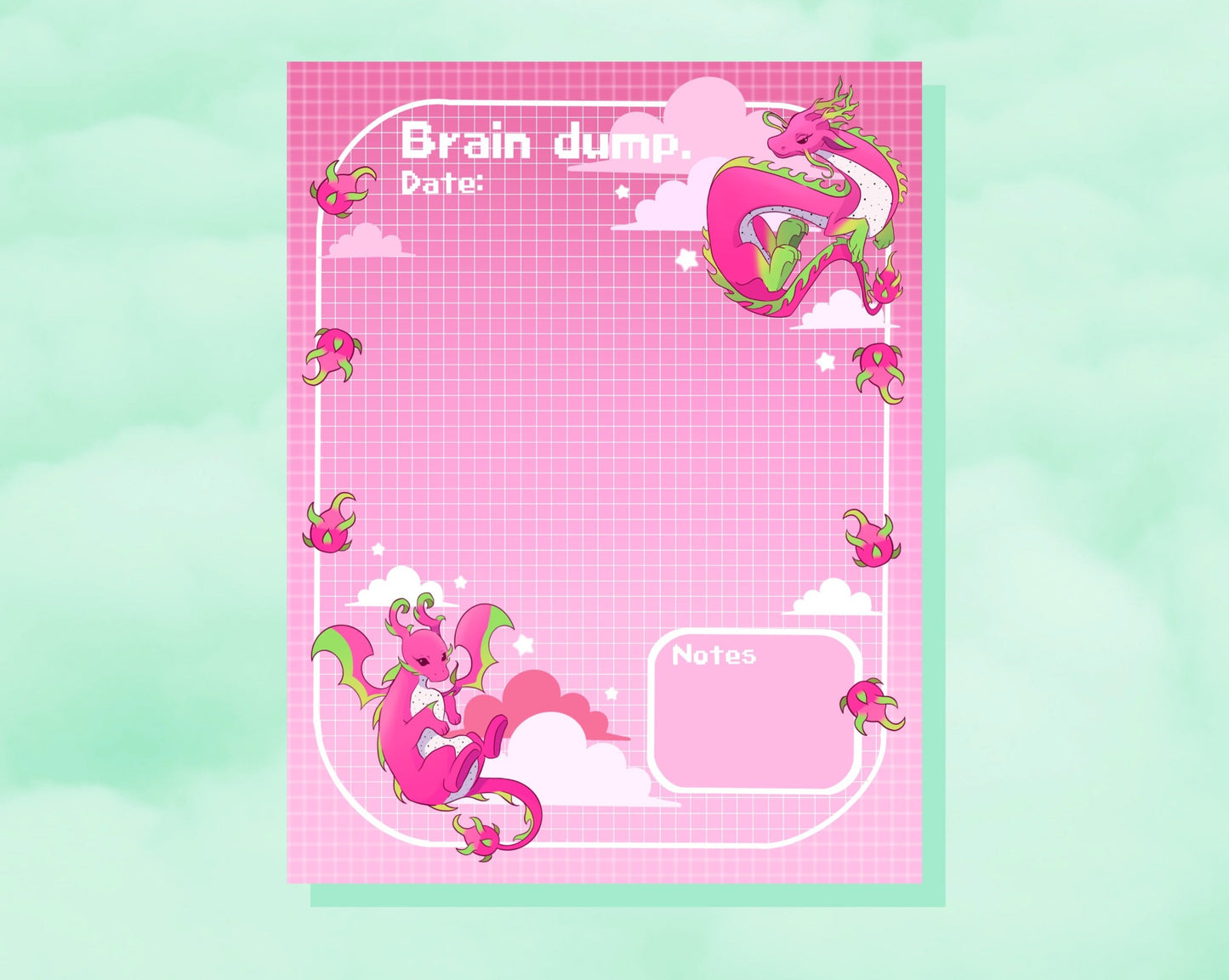 Dragon Fruit Large Notepad