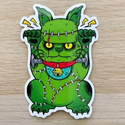 Frankenkitty Monster Cat vinyl sticker