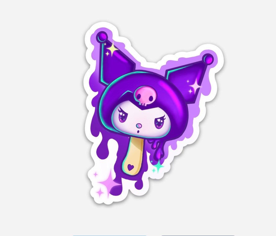 My melody and kuromi holographic vinyl stickers (set of 2)