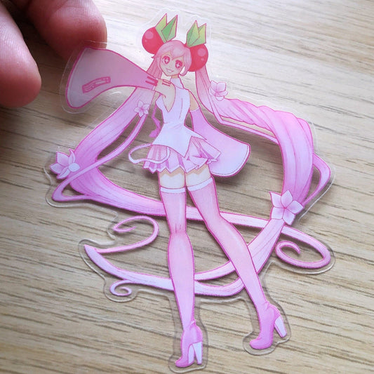 Sakura miku clear vinyl sticker