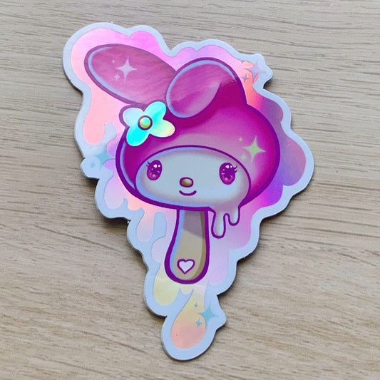 My melody  ice cream holographic vinyl sticker