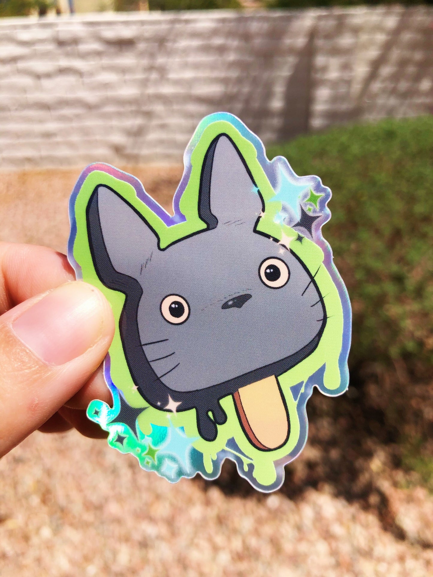 My neighbor Totoro ice cream pop holographic vinyl sticker