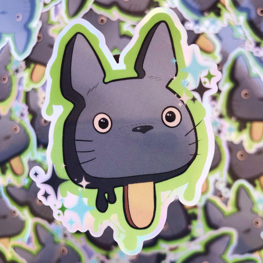 My neighbor Totoro ice cream pop holographic vinyl sticker