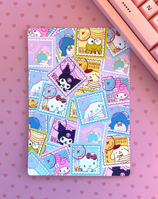 Sanrio inspired postage stamps art print
