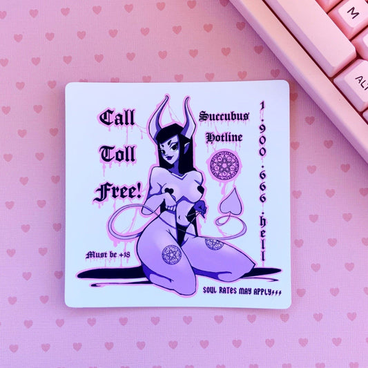Succubus Hotline Art square mini print (2 sizes available)