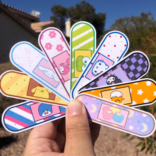 Sanrio Bandaids vinyl sticker pack set of 9