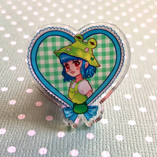 Bucket Hat Girlie Acrylic Pin
