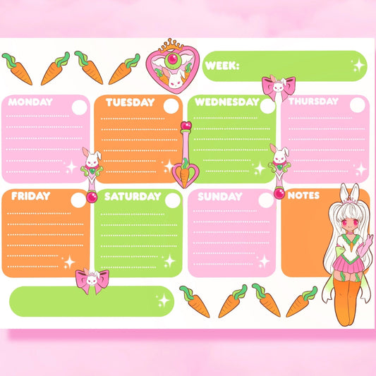 Magical Girl Bunni Weekly Planner