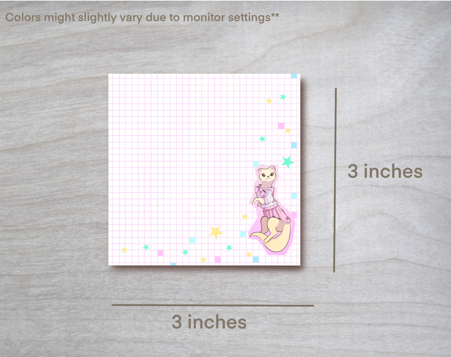 Sailor Fuku Ferret Memopad (Pink)