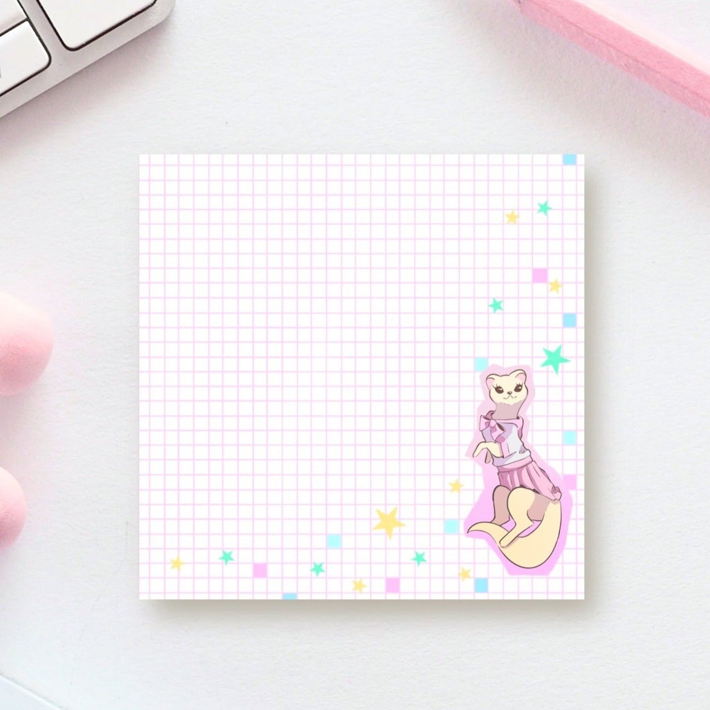 Sailor Fuku Ferret Memopad (Pink)